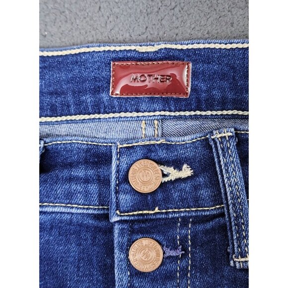 Mother The Pixie Rider Ankle Jean Sz (26) High Waist - *Distressed Hem/Custom Fr - Picture 2 of 9